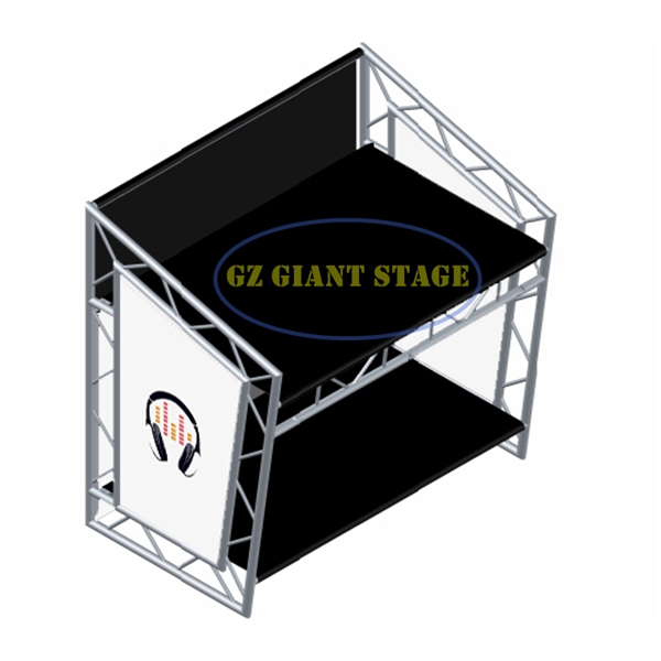 Giant Stage custom logo LED metal DJ table, DJ portable table